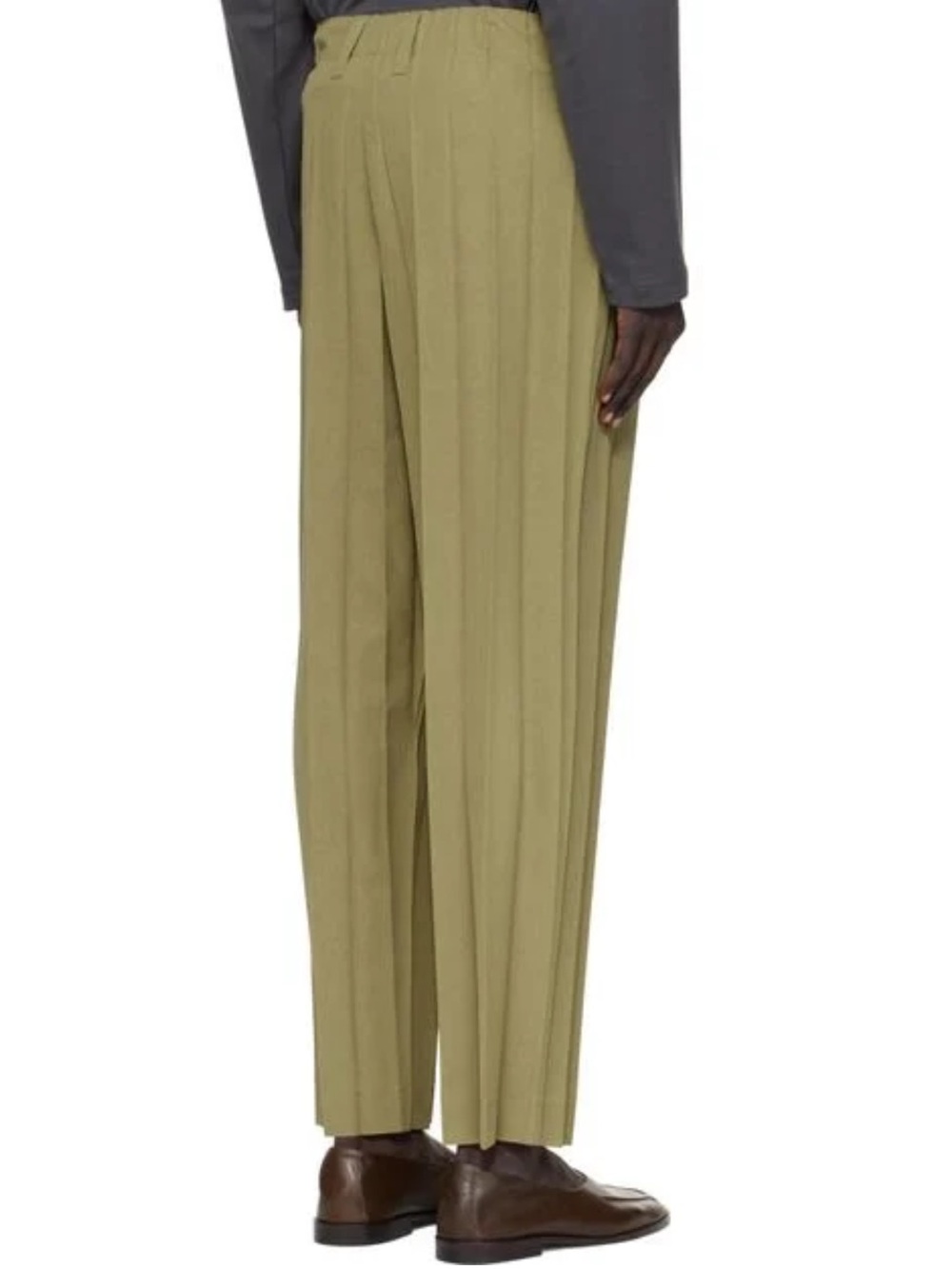 Men Homme Issey Miyake Green Khaki Edge Ensemble Trousers Size 3 - Picture 4 of 16